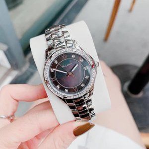 Bulova Diamond Row Women's Black Watch